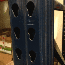 Tear drop style bolted roll formed racking